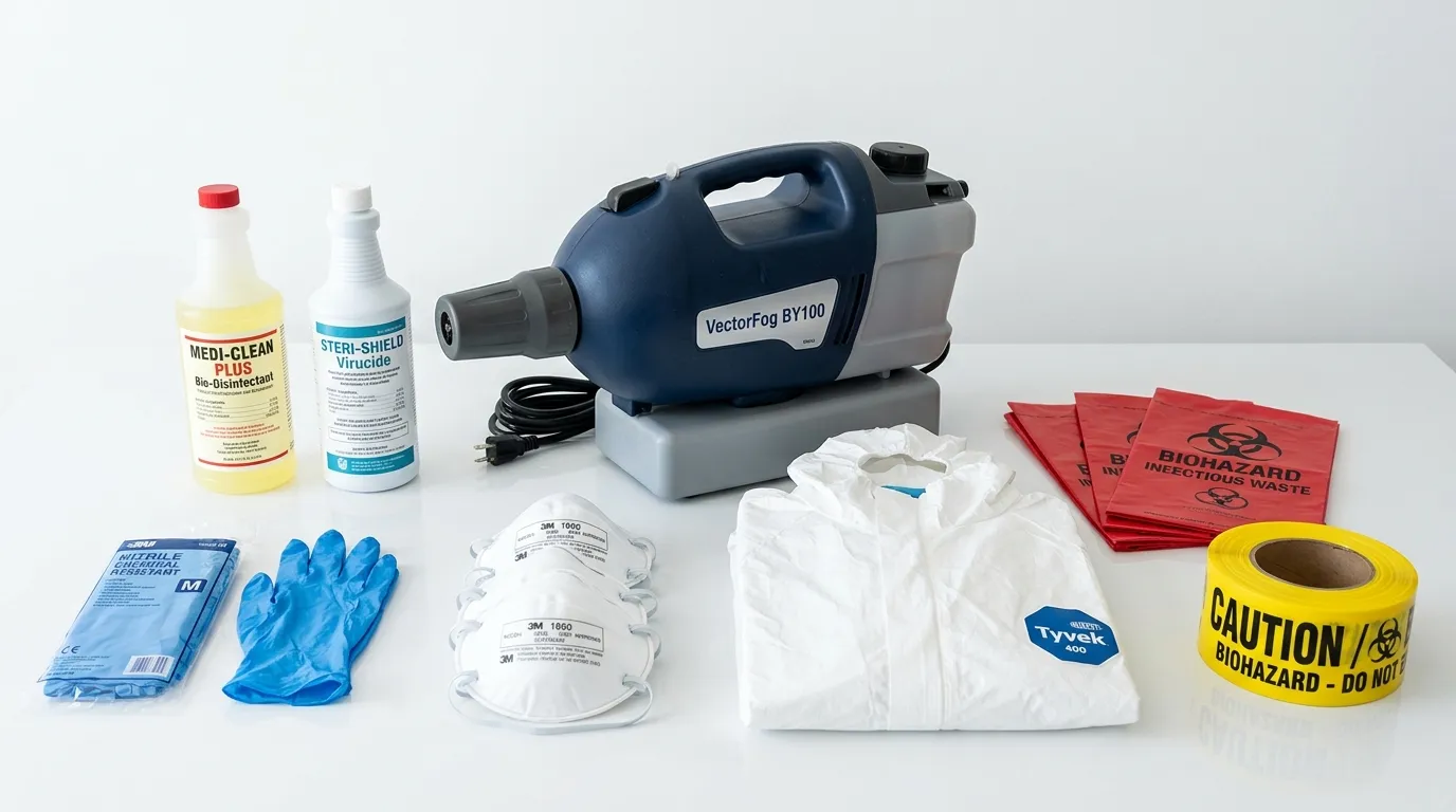 Professional biohazard remediation crew working in Wanaque